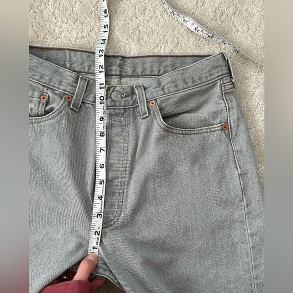 Vintage 90’s Levi’s 501 Button Fly USA Made Straight 28 x 32🔥 Light Gray - Picture 11 of 15